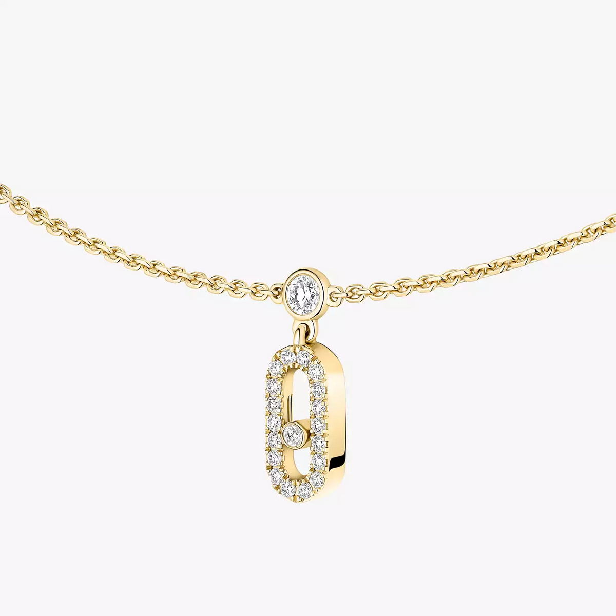 Messika Paris Move Uno 18ct Yellow Gold Diamond Pendant Choker - Berry's Jewellers