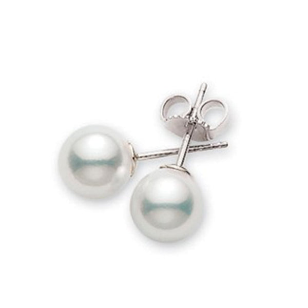 Mikimoto Classic AA Grade Akoya Cultured Pearl Earrings  7