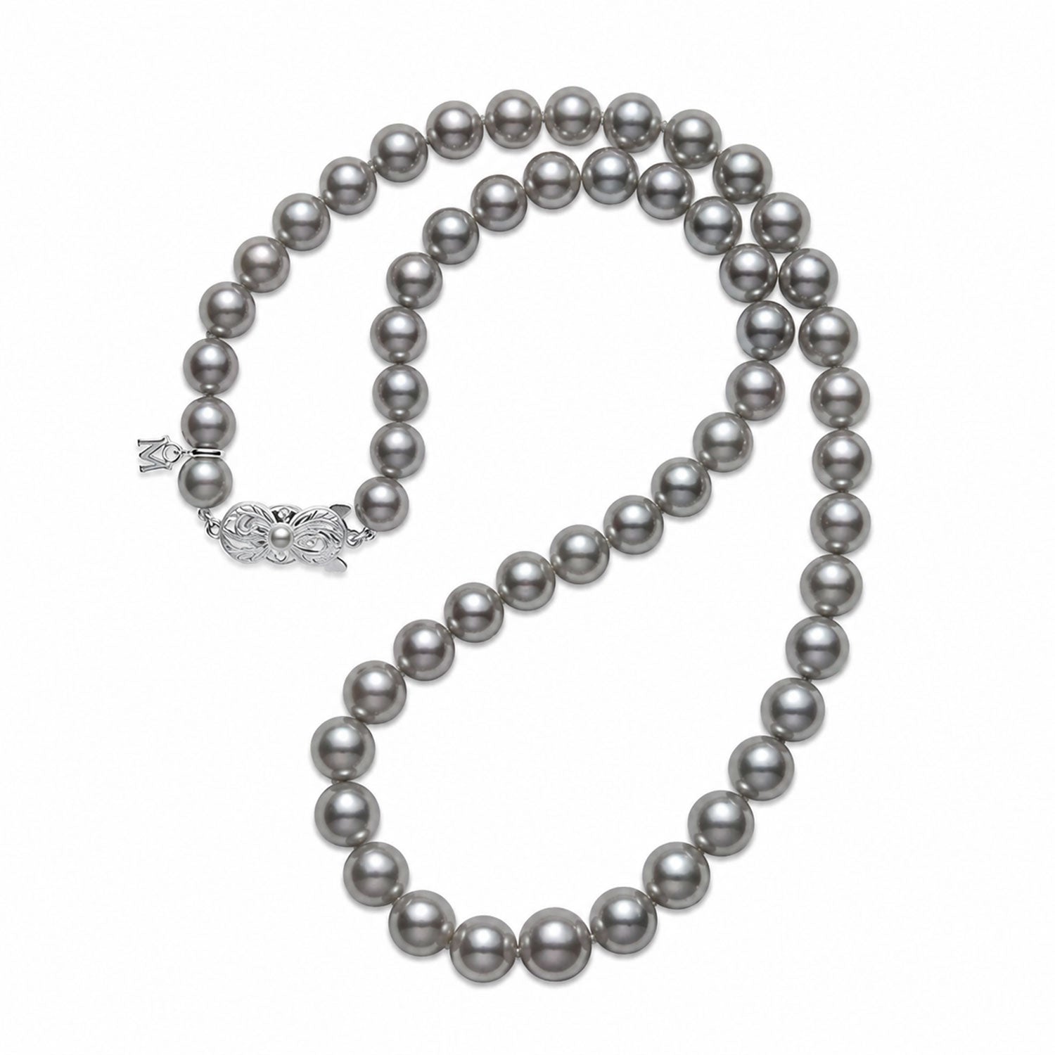 18ct White Gold Tahitian Black South Sea Pearl Necklace