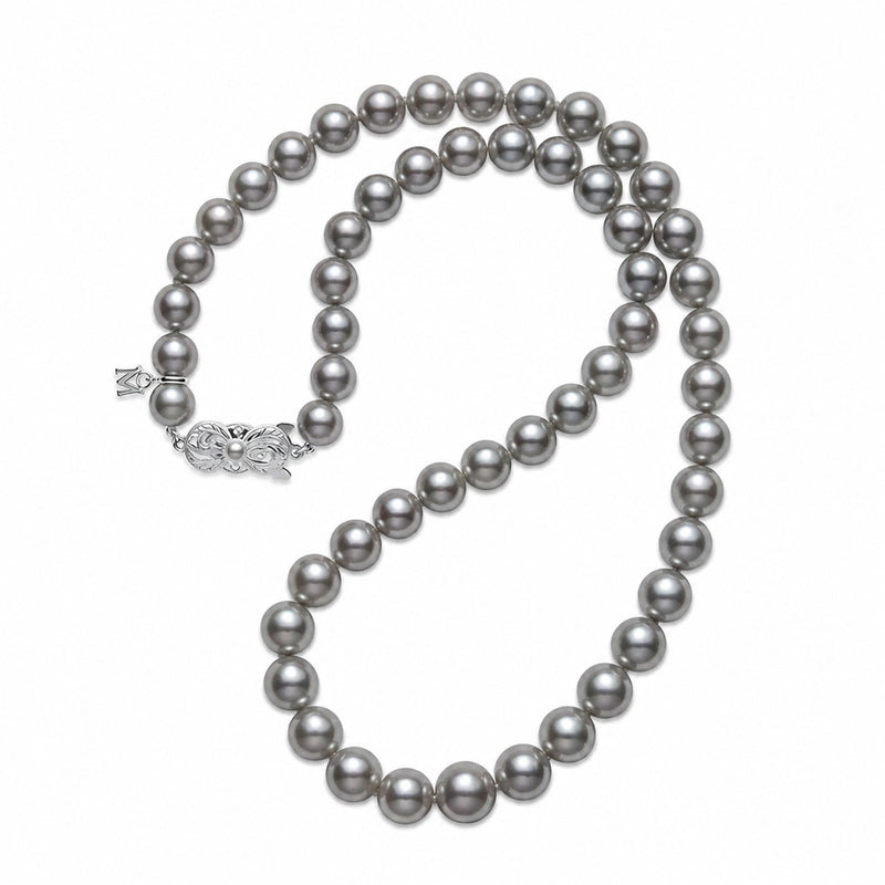 18ct White Gold Tahitian Black South Sea Pearl Necklace
