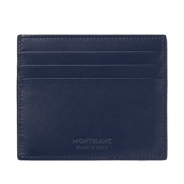 Montblanc Meisterstuck Card Holder 6cc in Ink Blue Leather - Berry's Jewellers