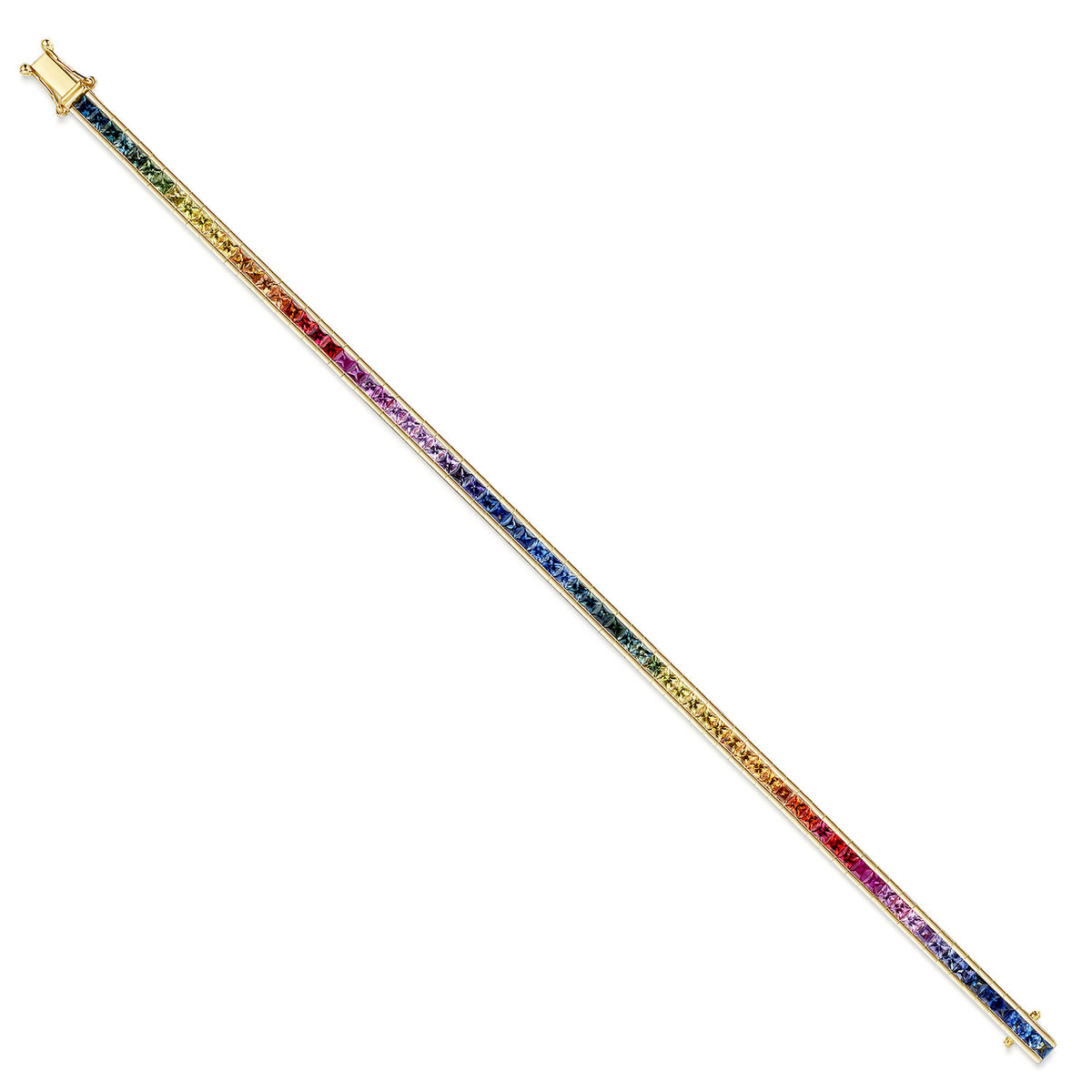 Berry's 18ct Yellow Gold Rainbow Sapphire Tennis Bracelet - Berry's Jewellers