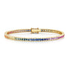 Berry's 18ct Yellow Gold Rainbow Sapphire Tennis Bracelet - Berry's Jewellers