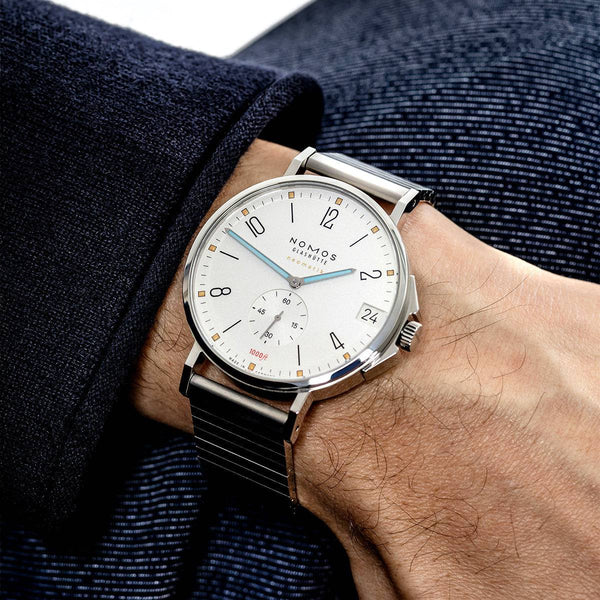 NOMOS Glashütte Tangente Sport Neomatik 42 Date White Automatic Bracelet Watch - Berry's Jewellers