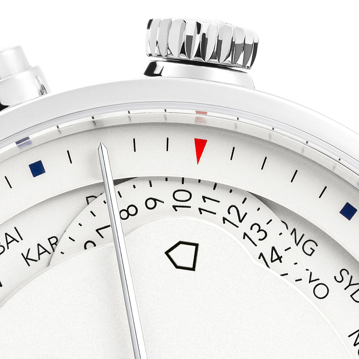 NOMOS Glashütte Zurich Steel World Timer 40mm White Dial Men's Automatic Watch - Berry's Jewellers