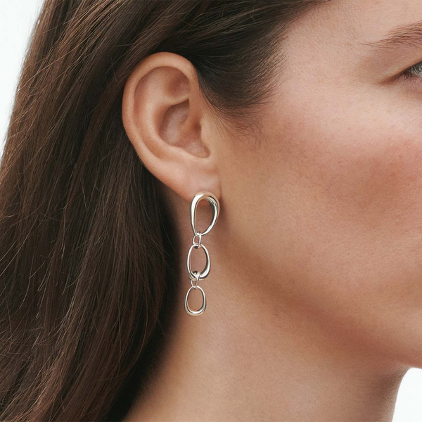 Georg Jensen Offspring Silver Drop Earrings - Berry's Jewellers