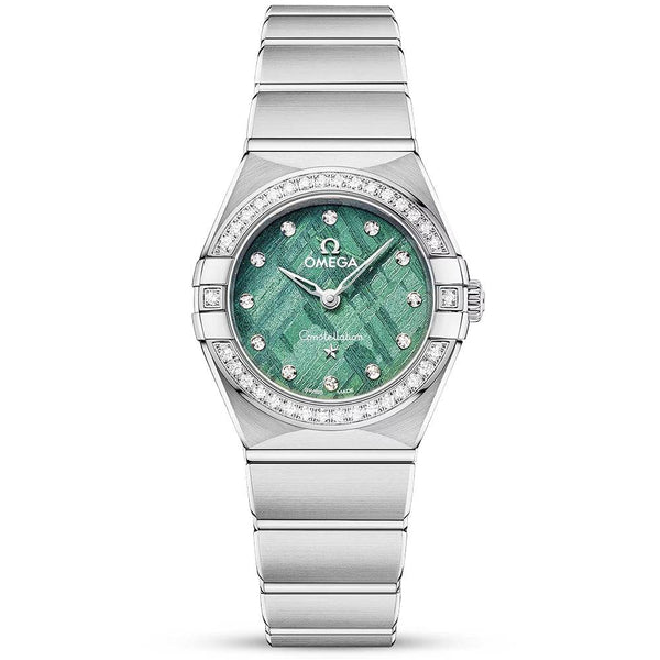 OMEGA Constellation 25mm Green Meteorite Dial Ladies Watch - Berry's Jewellers