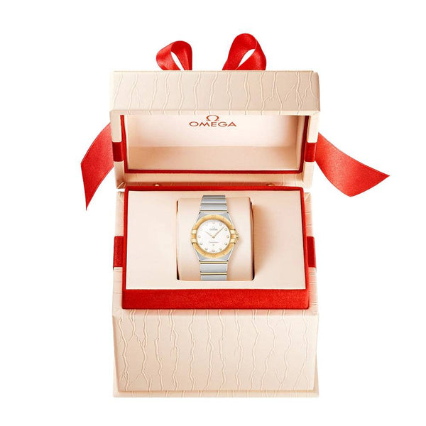 OMEGA Constellation 28mm Two-Tone Silver Diamond Dial Ladies Watch - Berry's Jewellers