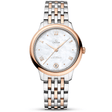 OMEGA De Ville Prestige 34mm Two-Tone White Mother of Pearl Dial Bracelet Watch - Berry's Jewellers