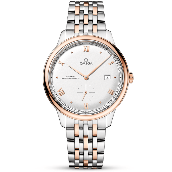 OMEGA De Ville Prestige Small Seconds 41mm Two-Tone Silver Dial Watch - Berry's Jewellers