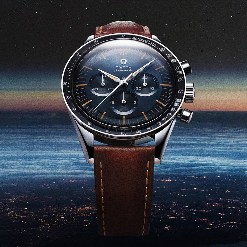 OMEGA Speedmaster Anniversary Edition First OMEGA In Space Leather Strap Watch - Berry's Jewellers