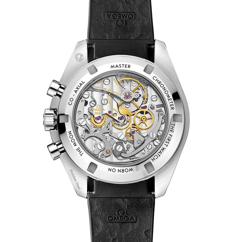 OMEGA Speedmaster Moonwatch 42mm White Dial Rubber Strap Watch - Berry's Jewellers