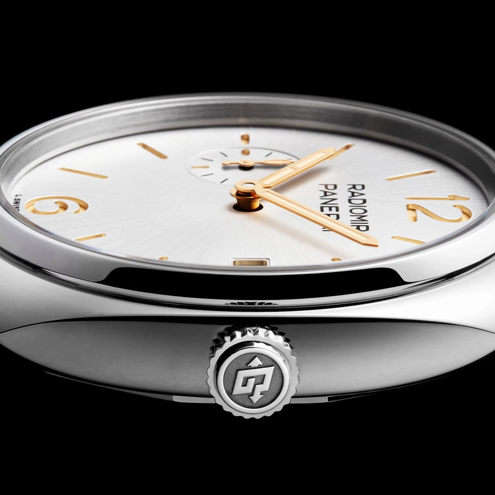 Panerai Radiomir Quaranta 40mm White/Gold Dial Automatic Strap Watch - Berry's Jewellers