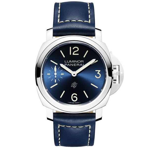 Panerai Luminor Blu Mare 44mm Blue Dial & Leather Strap Manual-Wind Watch - Berry's Jewellers