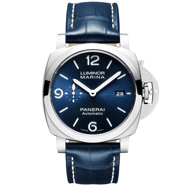 Panerai Luminor Marina 1950 3 Days Blue Dial & Leather Strap Watch - Berry's Jewellers
