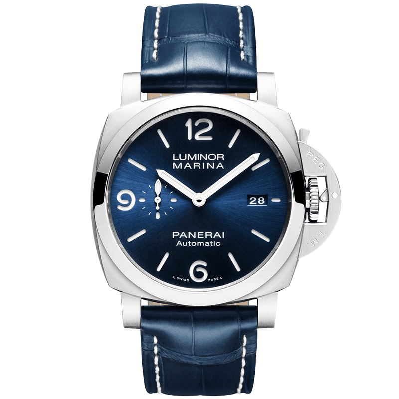 Panerai Luminor Marina 1950 3 Days Blue Dial & Leather Strap Watch - Berry's Jewellers