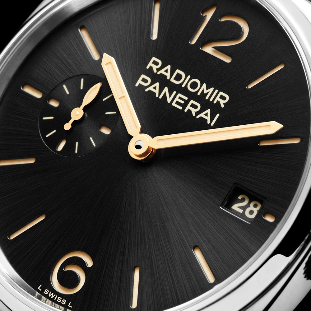 Panerai Radiomir Quaranta 40mm Black Sunray Dial Automatic Watch - Berry's Jewellers
