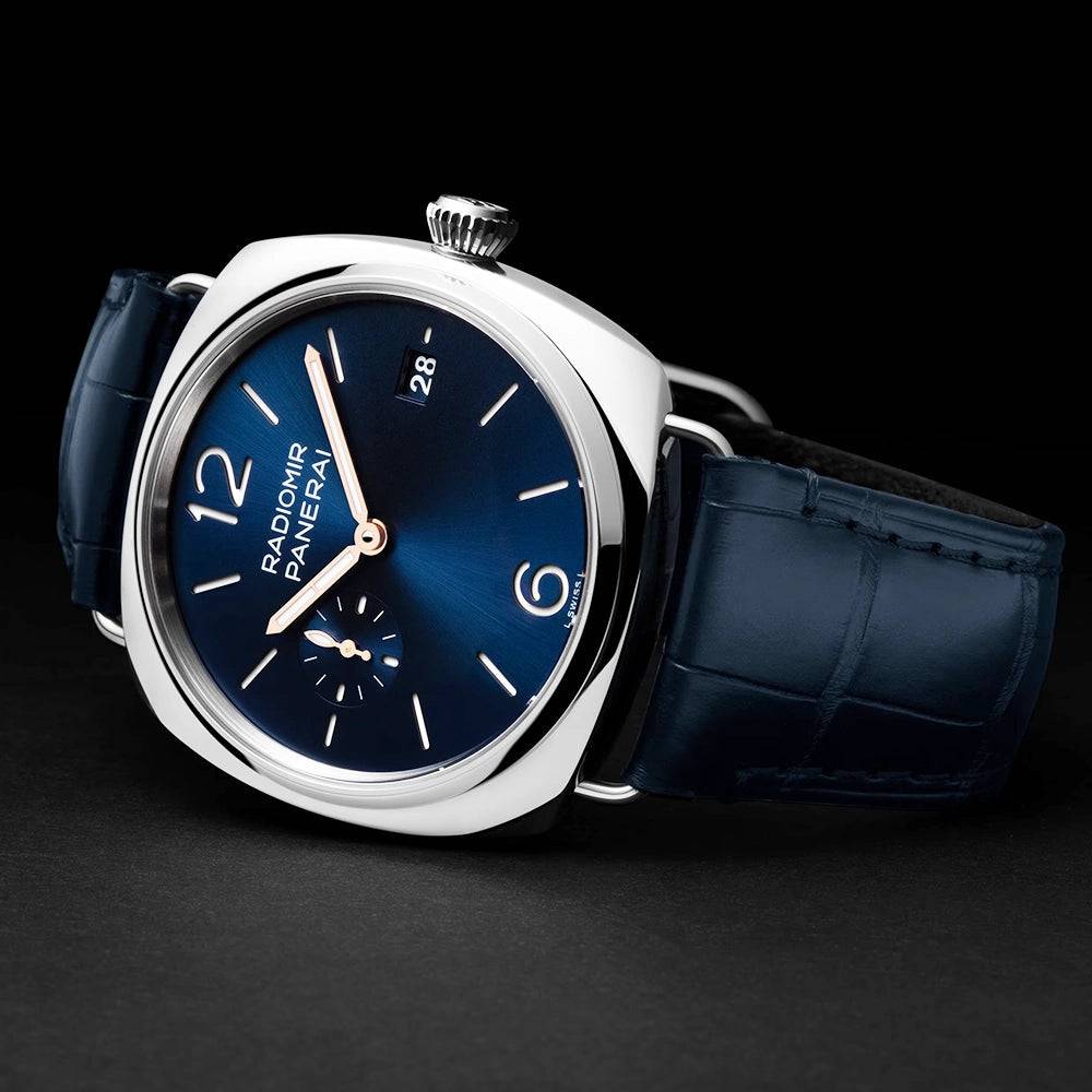 Panerai Radiomir Quaranta 40mm Blue Sunray Dial Automatic Watch - Berry's Jewellers