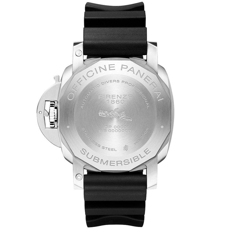 Panerai Submersible 42mm Black Dial Automatic Rubber Strap Watch - Berry's Jewellers
