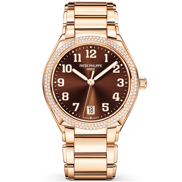 Patek Philippe Twenty~4 36mm 18ct Rose Gold & Brown Sunburst Dial Ladies Watch - Berry's Jewellers