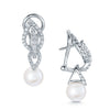Mikimoto Laurel 18ct White Gold Pearl And Diamond Earrings - Berry's Jewellers