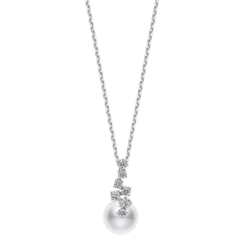 Mikimoto Starry Night 18ct White Gold Pearl And Diamond Pendant - Berry's Jewellers