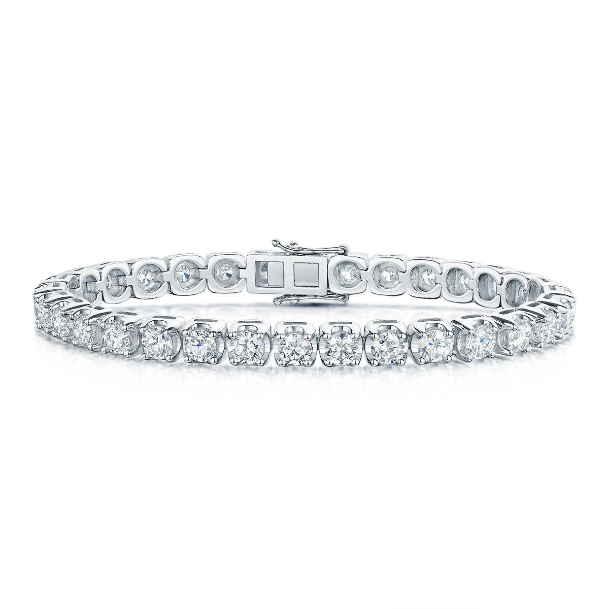 Berry's Platinum Round Brilliant Cut Diamond Tennis Bracelet - Berry's Jewellers