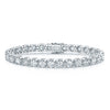 Platinum Round Brilliant Cut Diamond Tennis Bracelet