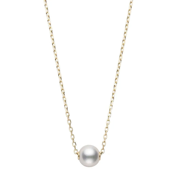 Mikimoto 18ct Yellow Gold Single Pearl Pendant - Berry's Jewellers