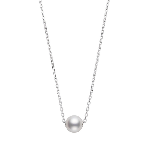 Mikimoto 18ct White Gold Pearls In Motion Single Pearl Pendant - Berry's Jewellers