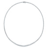 Platinum Graduated Round Brilliant Cut Diamond Collarette