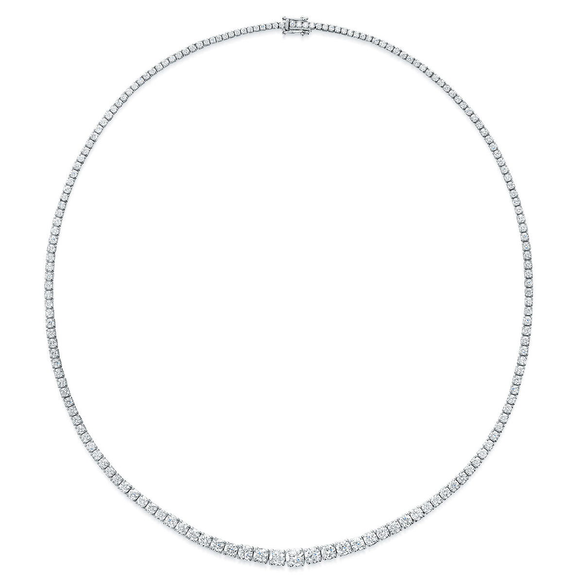 Platinum Graduated Round Brilliant Cut Diamond Collarette