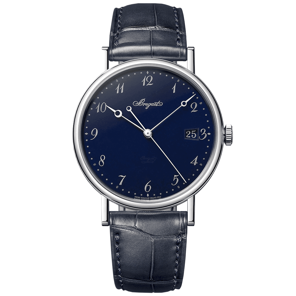 Pre-Owned Breguet Classique 38mm 18ct White Gold Blue Enamel Dial Watch - Berry's Jewellers
