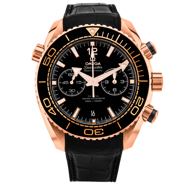 Pre-Owned OMEGA Seamaster Planet Ocean 600m 18ct Sedna Gold Watch (2018) - Berry's Jewellers