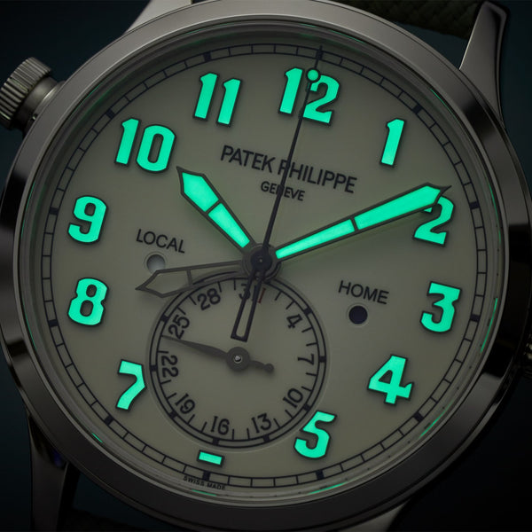 Calatrava Pilot Travel Time 42mm 18ct White Gold Ivory Dial Watch