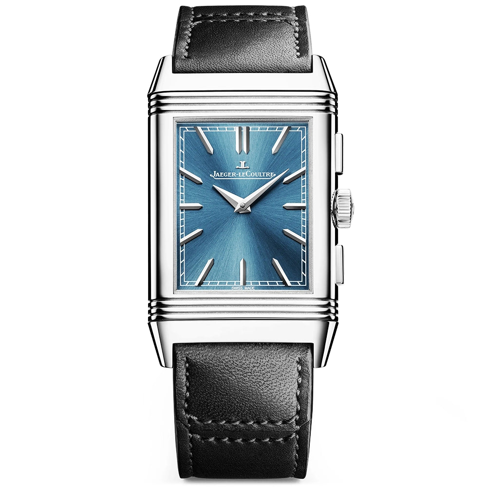 Jaeger-LeCoultre Reverso Tribute Chronograph Mens Blue Dial Strap Watch - Berry's Jewellers