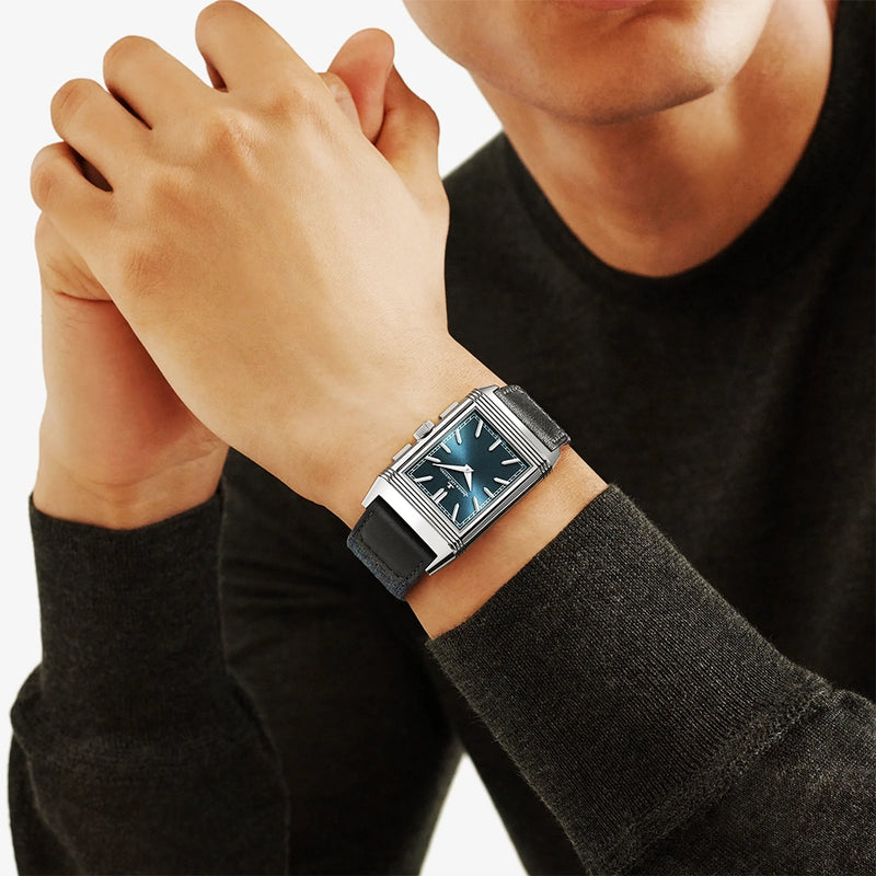 Jaeger-LeCoultre Reverso Tribute Chronograph Mens Blue Dial Strap Watch - Berry's Jewellers