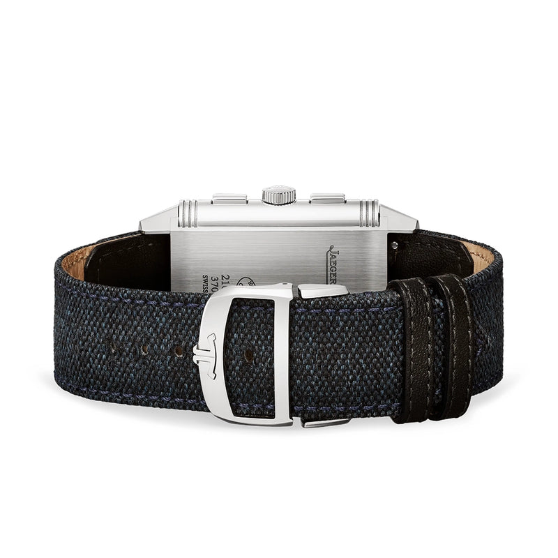Jaeger-LeCoultre Reverso Tribute Chronograph Mens Blue Dial Strap Watch - Berry's Jewellers