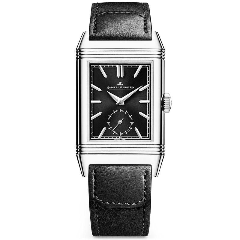 Jaeger-LeCoultre Reverso Tribute Duoface Small Seconds Black Dial Strap Watch - Berry's Jewellers