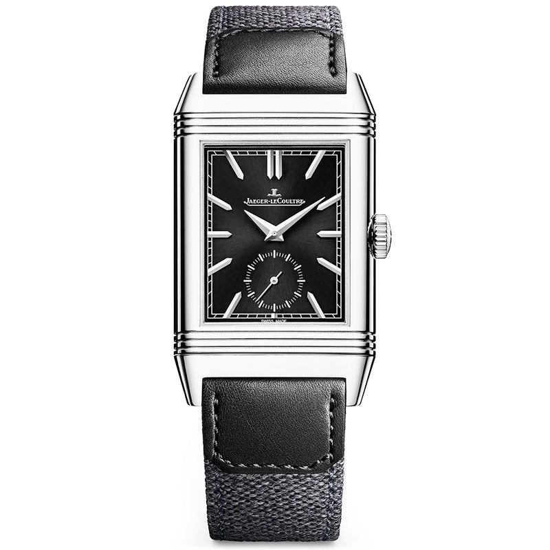 Jaeger-LeCoultre Reverso Tribute Duoface Small Seconds Black Dial Strap Watch - Berry's Jewellers