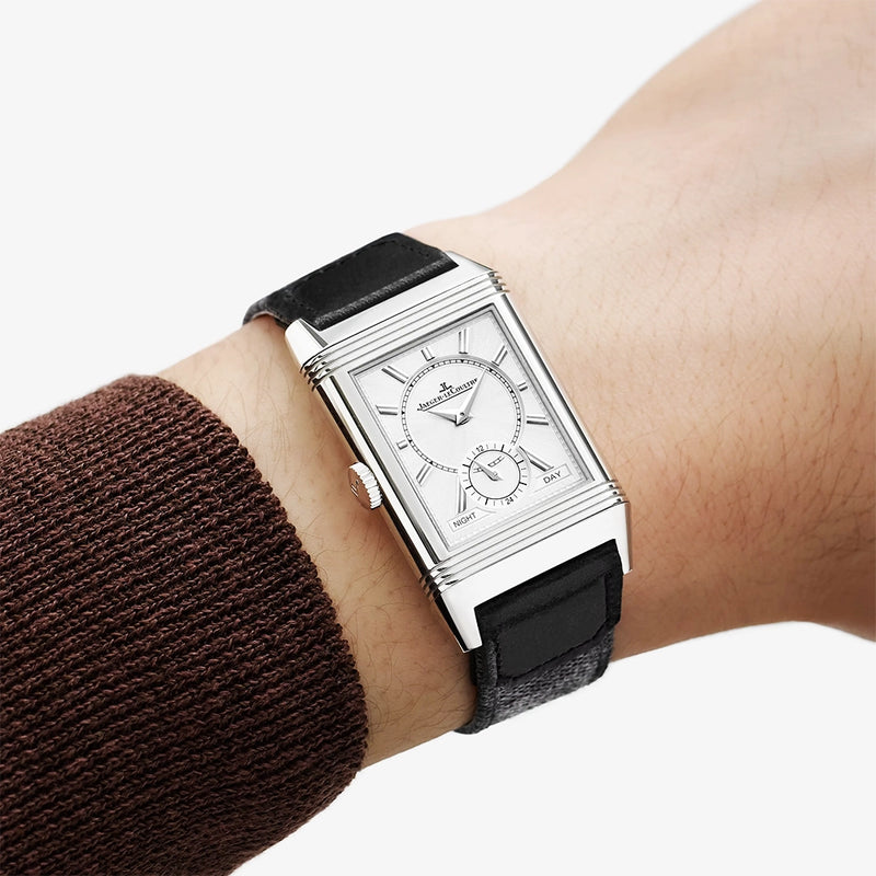 Jaeger-LeCoultre Reverso Tribute Duoface Small Seconds Black Dial Strap Watch - Berry's Jewellers