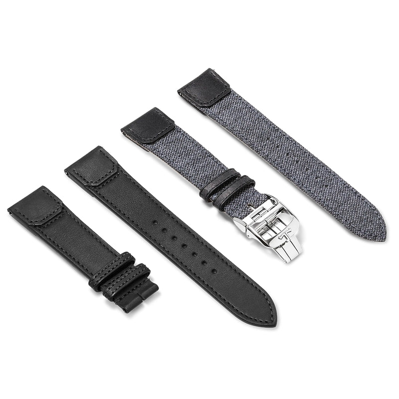 Jaeger-LeCoultre Reverso Tribute Duoface Small Seconds Black Dial Strap Watch - Berry's Jewellers