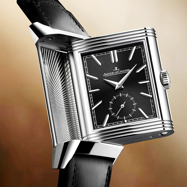 Jaeger-LeCoultre Reverso Tribute Duoface Small Seconds Black Dial Strap Watch - Berry's Jewellers