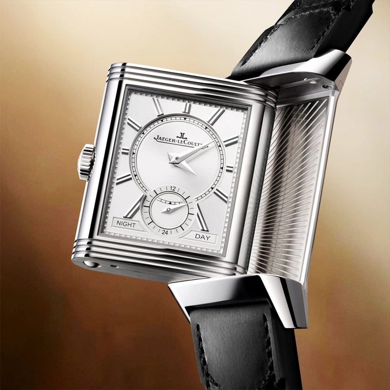 Jaeger-LeCoultre Reverso Tribute Duoface Small Seconds Black Dial Strap Watch - Berry's Jewellers