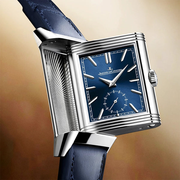 Jaeger-LeCoultre Reverso Tribute Duoface Small Seconds Blue Dial Strap Watch - Berry's Jewellers