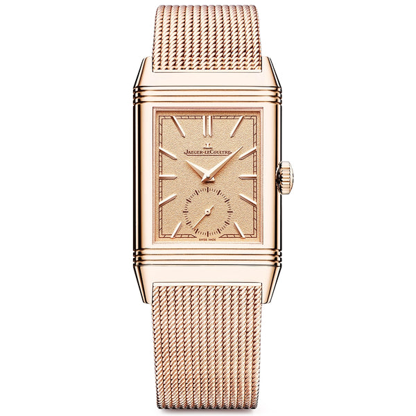 Jaeger-LeCoultre Reverso Tribute Monoface 18ct Pink Gold Milanese Bracelet Watch - Berry's Jewellers