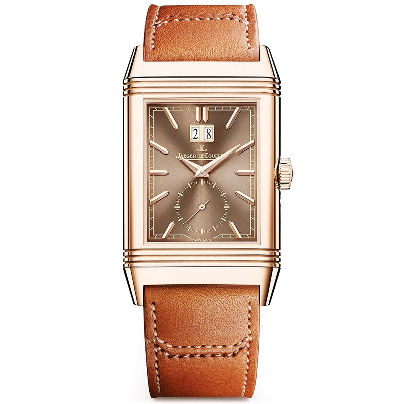 Jaeger-LeCoultre Reverso Tribute Geographic 18ct Pink Gold Mens Strap Watch - Berry's Jewellers