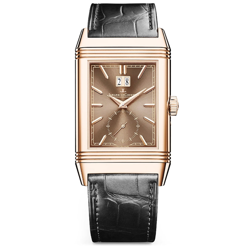 Jaeger-LeCoultre Reverso Tribute Geographic 18ct Pink Gold Mens Strap Watch - Berry's Jewellers