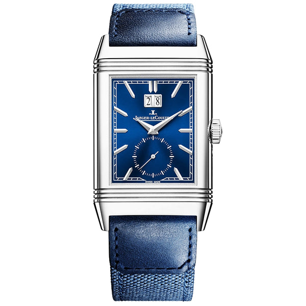 Jaeger-LeCoultre Reverso Tribute Geographic Mens Blue Dial Strap Watch - Berry's Jewellers