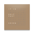 QLOCKTWO EARTH 45cm Stainless Steel Hazelnut Wall Clock - Berry's Jewellers
